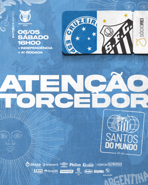 Informações sobre a venda de ingressos para a partida entre Santos FC e ...